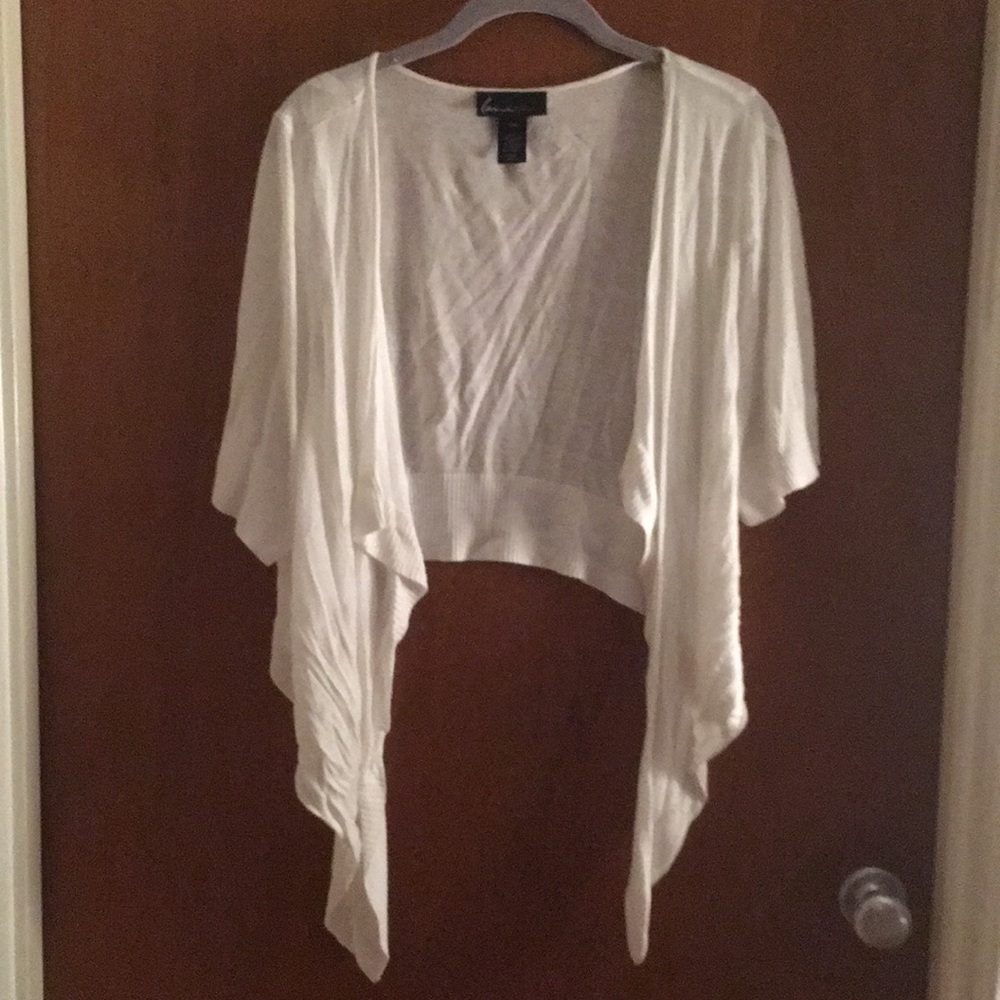 Lane Bryant white shrug